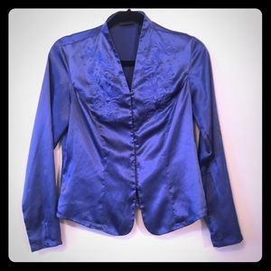 Silky Blue Blouse